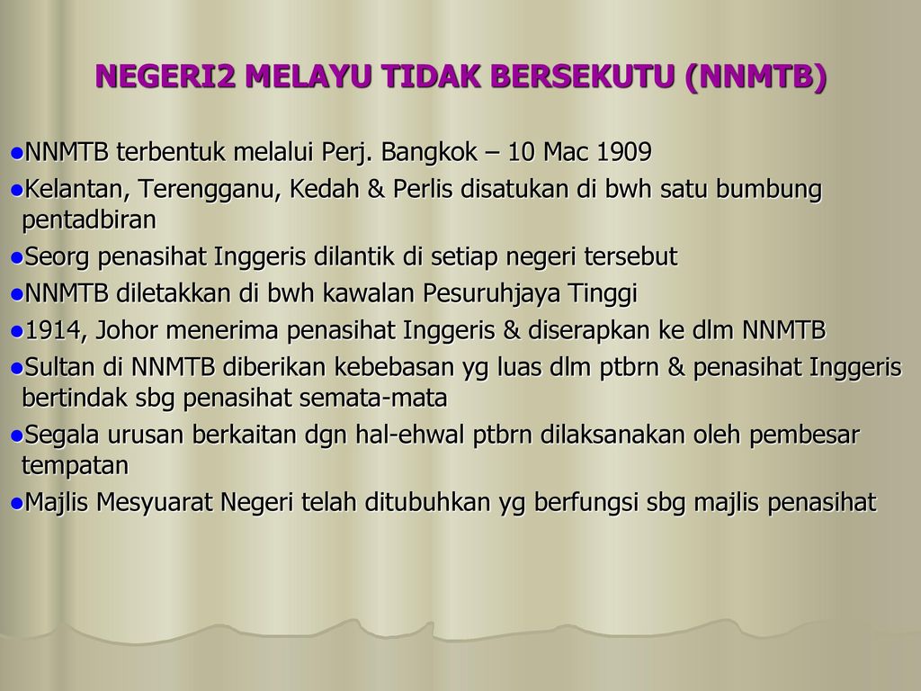 Ciri Ciri Negeri Negeri Melayu Tidak Bersekutu Kenneth Lee